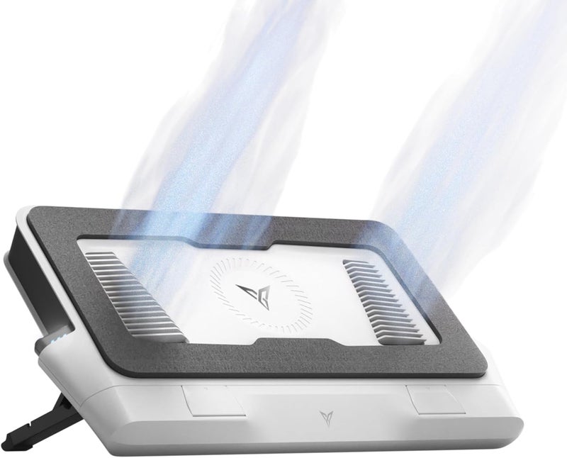 FlyDigi BS2 Laptop Cooling Pad, Wind-Pressure Closed-Loop Turbo-Fan for 15.6-21 Inch, Adjustable Speed, Dual Noise Reduction, Intelligent Temperature Control, 4-Angle Adjustable - Image 1